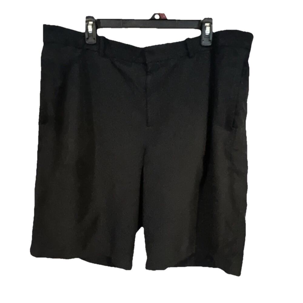 Nike Dri Fit Golf Shorts Performance Stretch Black Flat Front Mens 40